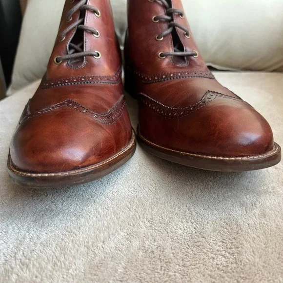 Cole Haan Liam Men 16 Brown Leather Wingtip Ankle Chukka Boot C11053 Boho